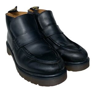 VINTAGE | RARE Dr. Martens Made in England Side Zip Chunky Ankle Loafer - M8/W10